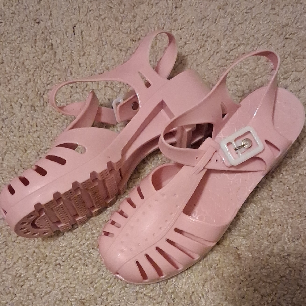 Women's Pink Mary Jane Jelly Heels